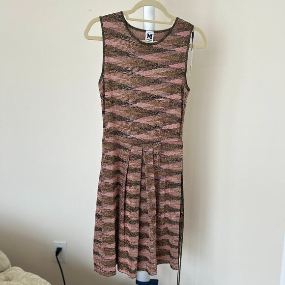 Missoni Pink and Gold Sleeveless Knit Dress Size IT 42/USA 6 - Picture 1 of 9